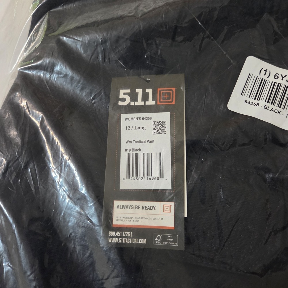 5.11 Pants Womens 12 Long Tactical Double Knee Urban Ripstop 35" Inseam - Picture 7 of 9